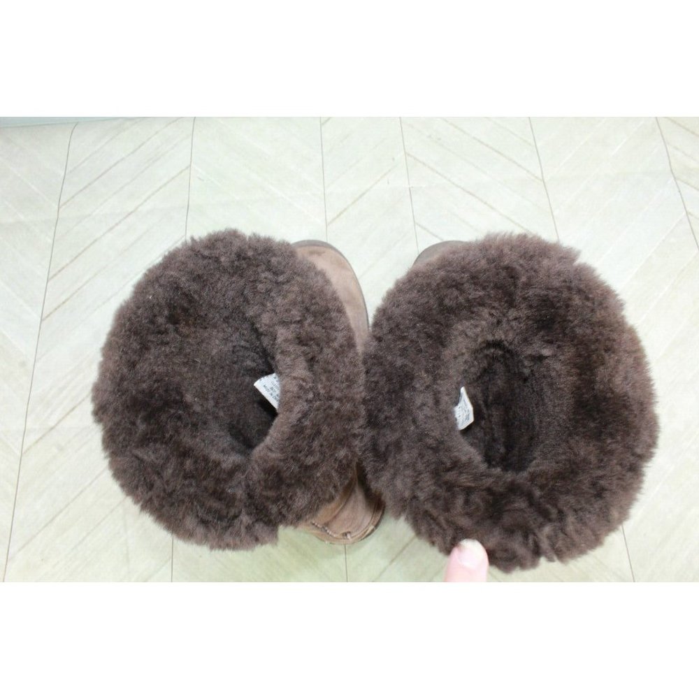 UGG Australia Classic Tall 5815 Brown Suede Shearling Lined Winter Boots Size 7 - Picture 6 of 9